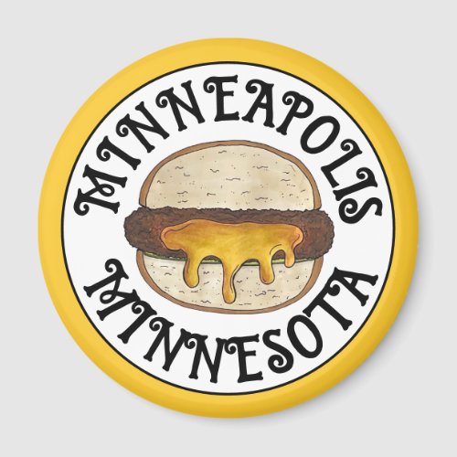 Minneapolis Minnesota MN Juicy Lucy Cheese Burger  Magnet