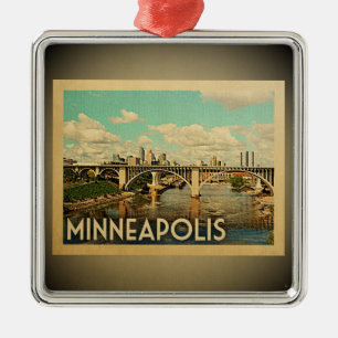 Minneapolis Minnesota Ornament Vintage Travel
