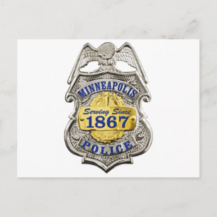 Minneapolis Minnesota Police Badge Postcard