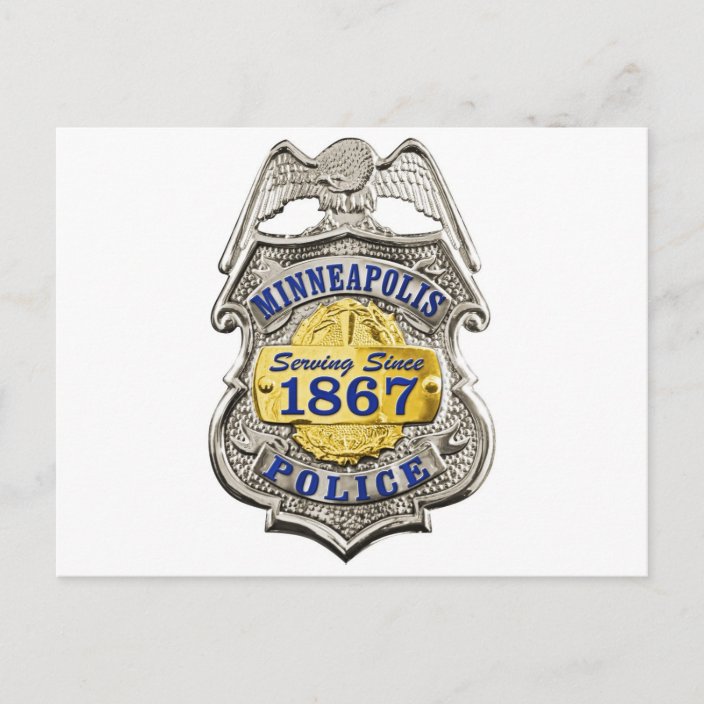 Minneapolis Minnesota Police Badge Postcard