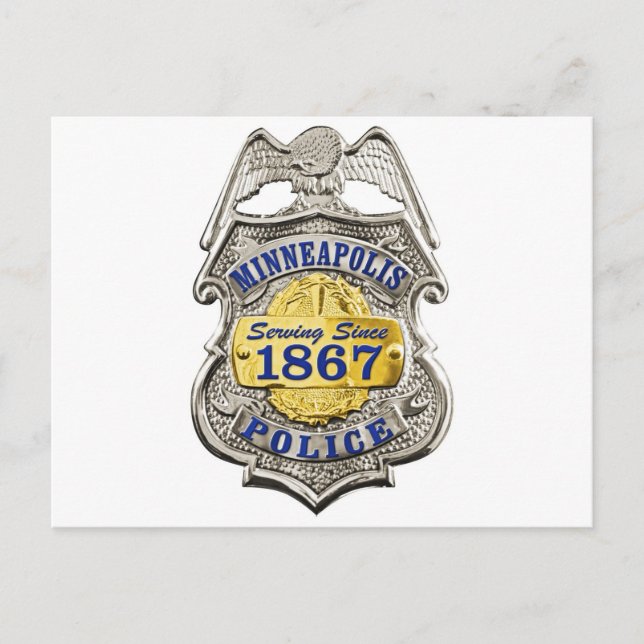 Minneapolis Minnesota Police Badge Postcard (Front)