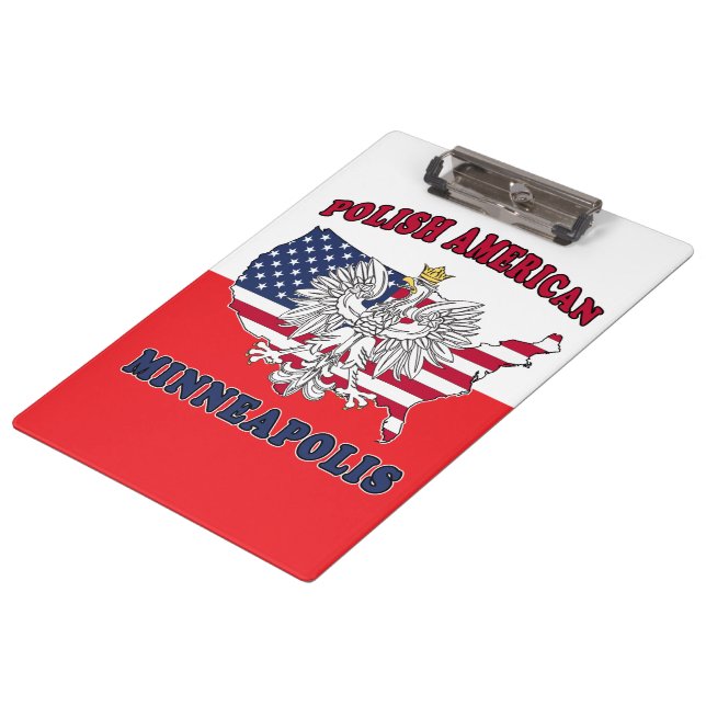 Minneapolis Minnesota Polish Clipboard (Angled)