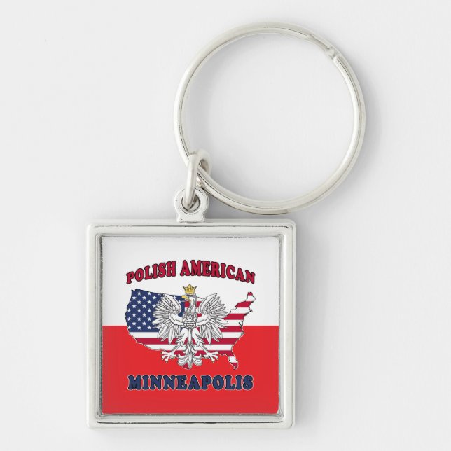 Minneapolis Minnesota Polish Keychain (Front)