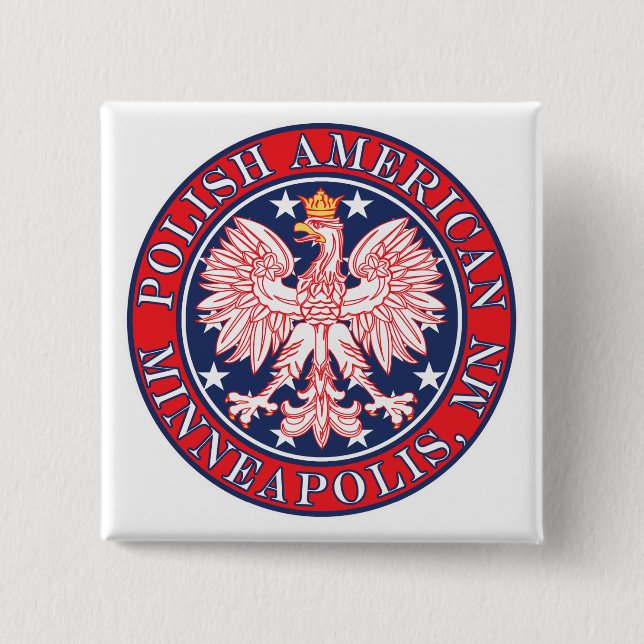 Minneapolis Minnesota Polish Pinback Button (Front)