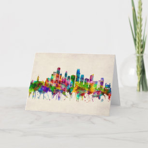 Minneapolis Minnesota Skyline Holiday Card