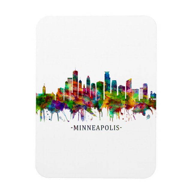 Minneapolis Minnesota Skyline Magnet (Vertical)