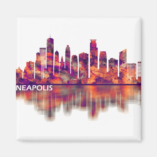 Minneapolis Minnesota Skyline Magnet (Front)