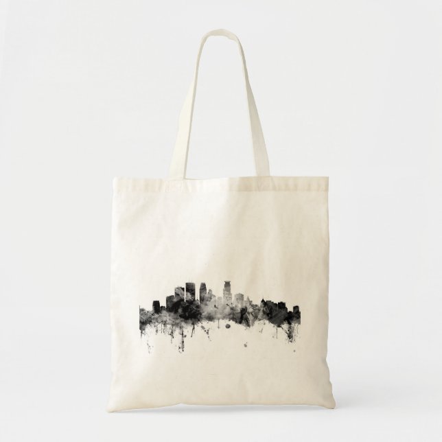 Minneapolis Minnesota Skyline Tote Bag (Front)