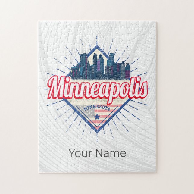 Minneapolis Minnesota USA Skyline United States Jigsaw Puzzle (Vertical)