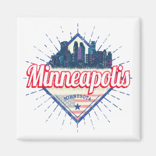 Minneapolis Minnesota USA Skyline United States Magnet