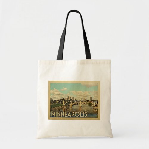 Minneapolis Minnesota Vintage Travel Tote Bag