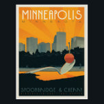 Minneapolis, MN Postcard<br><div class="desc">Anderson Design Group is an award-winning illustration and design firm in Nashville, Tennessee. Founder Joel Anderson directs a team of talented artists to create original poster art that looks like classic vintage advertising prints from the 1920s to the 1960s.</div>