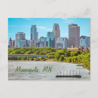 Minneapolis, MN Skyline postcard