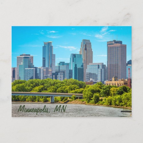 Minneapolis MN Skyline postcard