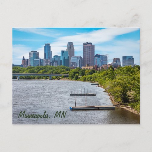 Minneapolis MN Skyline postcard