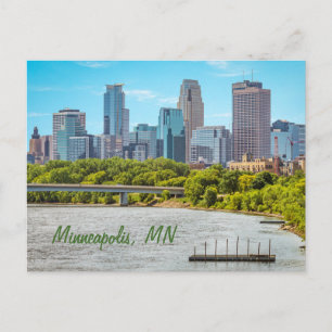 Minneapolis, MN Skyline postcard