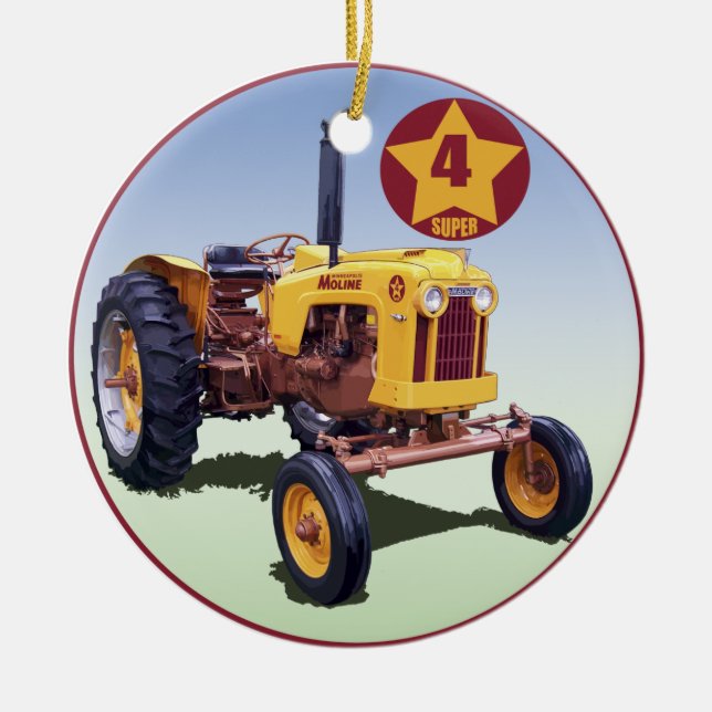 Minneapolis-Moline 4 Star Super Ceramic Ornament (Front)