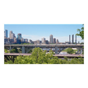 Minneapolis Skyline and Bridges Card
