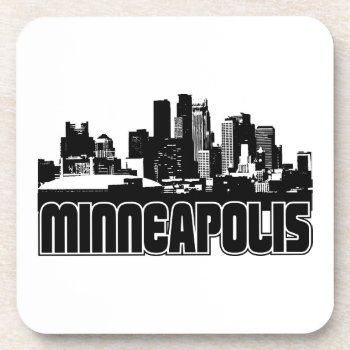 Minneapolis Skyline Coaster by TurnRight at Zazzle