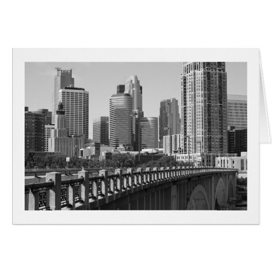 Minneapolis Skyline In Daylight Cards (Front Horizontal)