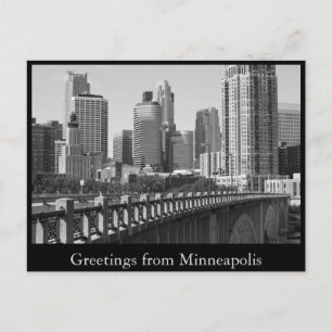 Minneapolis Skyline In Daylight Postcard
