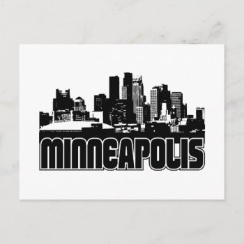 Minneapolis Skyline Postcard by TurnRight at Zazzle
