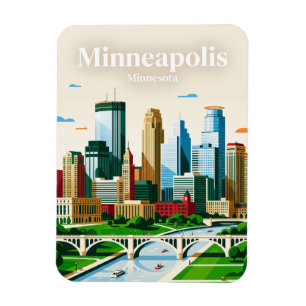 Minneapolis Skyline USA Magnet