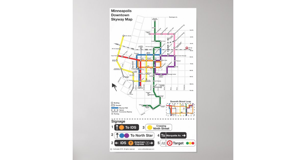 St. Paul MN, Skyway Map