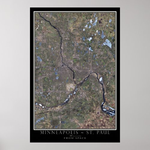 Minneapolis _ St Paul Minnesota Satellite Poster