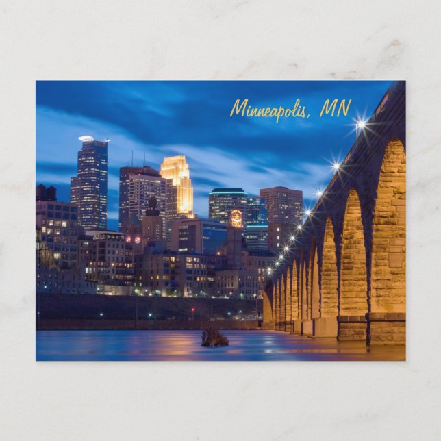 Minneapolis Stone Arch Bridge Postcard (Front)