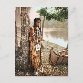 Minnehaha 1897 Vintage Native American Hiawatha Postcard by scenesfromthepast at Zazzle