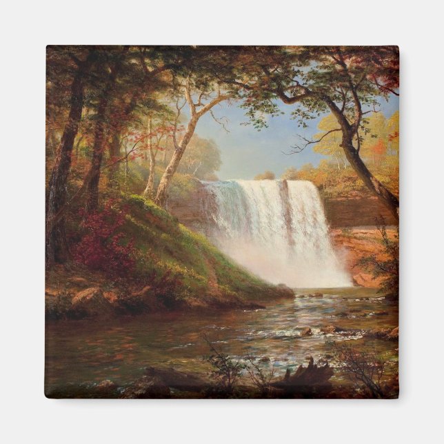 Minnehaha Falls, fine art by Albert Bierstadt Magnet (Front)