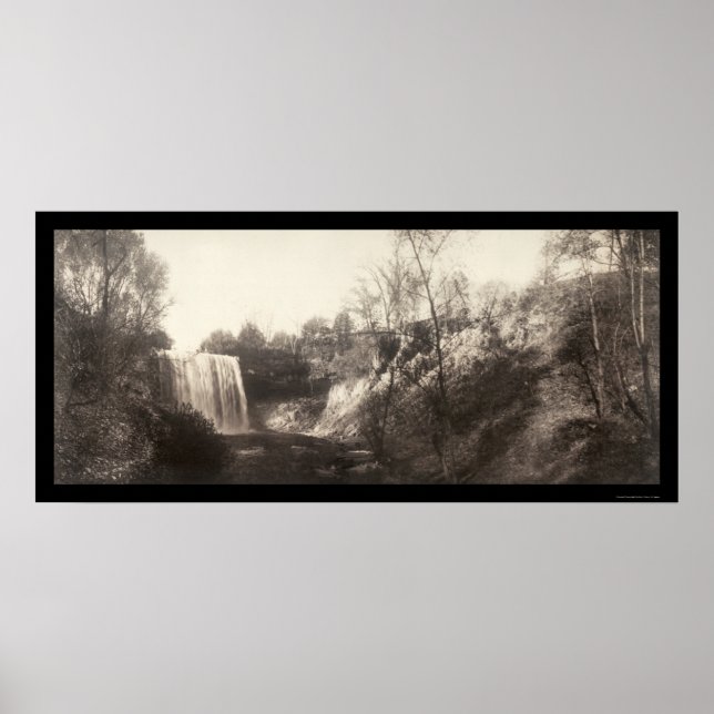 Minnehaha Falls MN Photo 1906 Poster (Front)