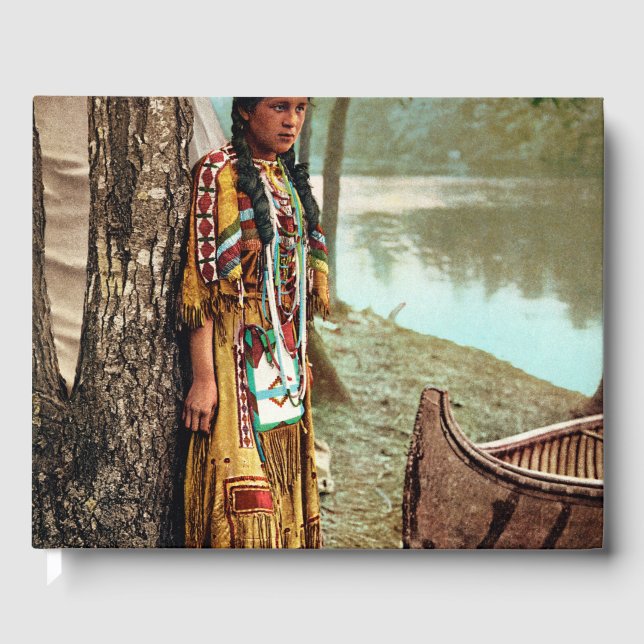 Minnehaha - Native American Hiawatha 1904 Guest Book (Front)