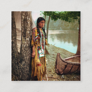 Minnehaha - Native American Hiawatha 1904 Square Business Card