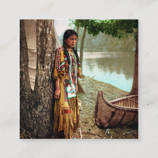 Minnehaha - Native American Hiawatha 1904 Square Business Card