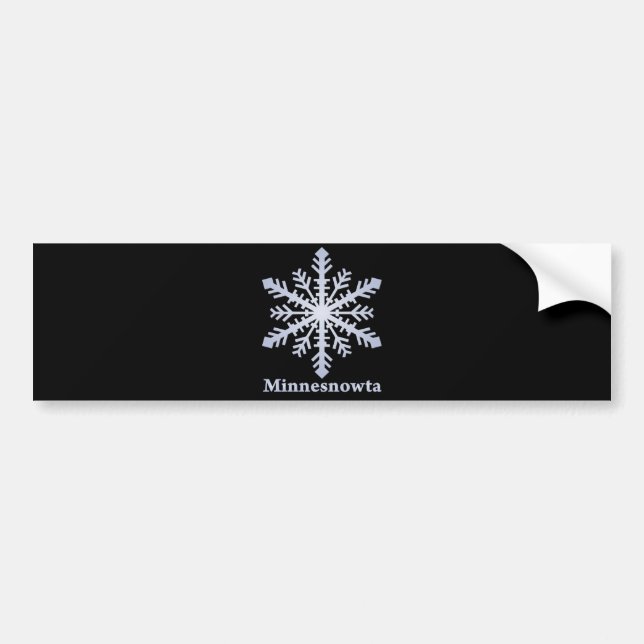 Minnesnowta Blue Snowflake Bumper Sticker (Front)
