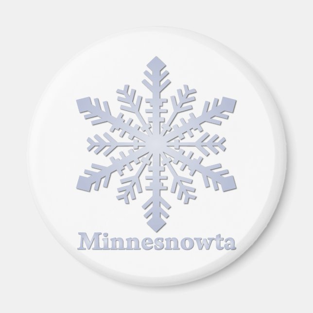 Minnesnowta Blue Snowflake Magnet (Front)