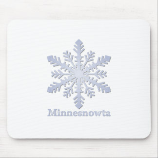 Minnesnowta Blue Snowflake Mouse Pad