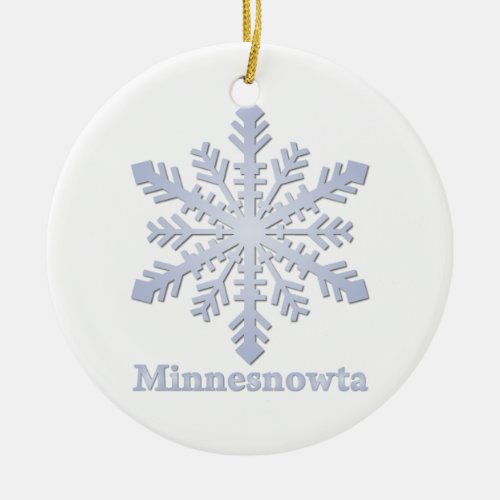 Minnesnowta Snowflake Ceramic Ornament