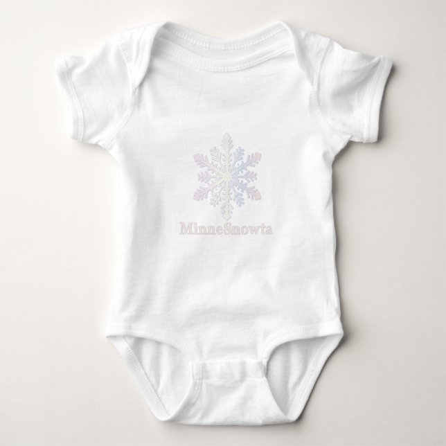MinneSnowta with Snowflake Baby Bodysuit (Front)