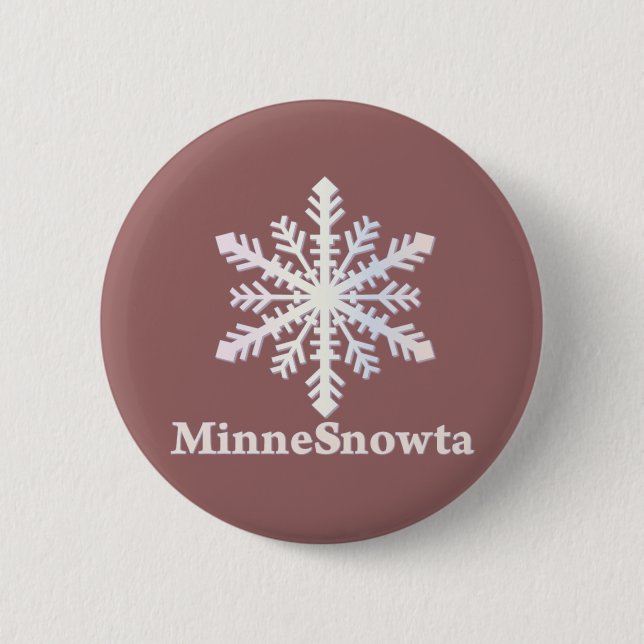 MinneSnowta with Snowflake Button (Front)