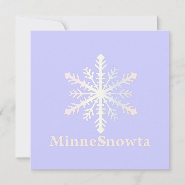MinneSnowta with Snowflake Invitation (Front)