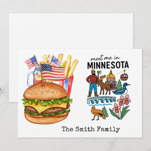 Minnesota 4th July Independence Day party Invitation