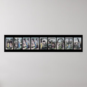 MINNESOTA Alphabet Letter Name Art Poster