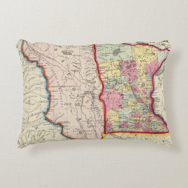 Minnesota, And Dacotah Accent Pillow (Front)