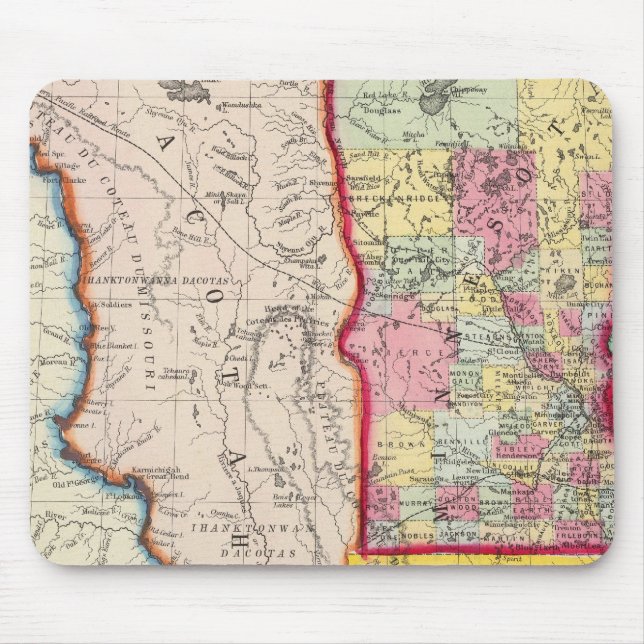 Minnesota, And Dacotah Mouse Pad (Front)