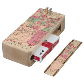 Minnesota and Dakota Wood Cribbage Board (Angled)