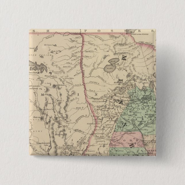 Minnesota and Dakotah Pinback Button (Front)