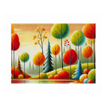 Minnesota Autumn Forest and Lake